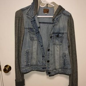 Jean and sweatshirt jacket
